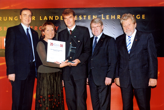 2008 - Lehrlingstrophy: Dr. Christian Moseer, Präs. KR Sonja Zwazl, Heimo Krammer, KR Johann Ostermann, Vizepräs. KR Günter Kiermaier © WKO NÖ